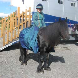 Erin Brown in concours costume, Rackwood Princess with Erin Brown at NECWPCA Summer Show 31-08-2014